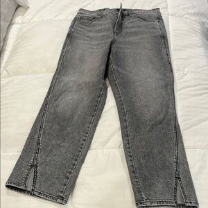 Express Gray Straight Leg Jeans